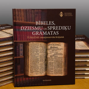 Katalogs “Bībeles, dziesmu un sprediķu grāmatas Turaidas muzejrezervātā”, kas veltīts reliģiska satura grāmatām Turaidas muzeja krājumā, sastāv no divām daļām.